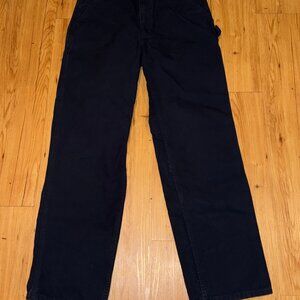Carhartt Pants B11-MDT Men's 35x34 Blue Washed Duck Loose Original Fit Work